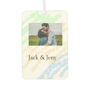 Einfach minimaler farbiger Glitzer hinzufügen Name Autolufterfrischer