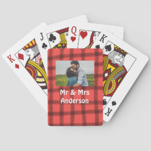 Einfach minimaler Herr und Frau fügen Sie Ihr Name Spielkarten