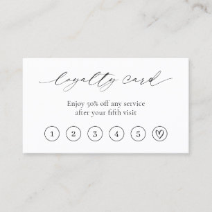 Einfach minimaler Herzklassecode Elegant Modernes Treuekarte