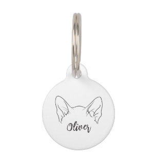 Einfach minimaler Individuelle Name Siamesen Katze Haustiermarke