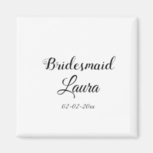 Einfach minimaler Zusatz Name Braut Geschenk Jahr Magnet