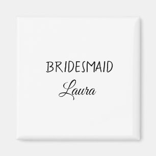 Einfach minimaler Zusatz Name Braut Geschenk Jahr Magnet