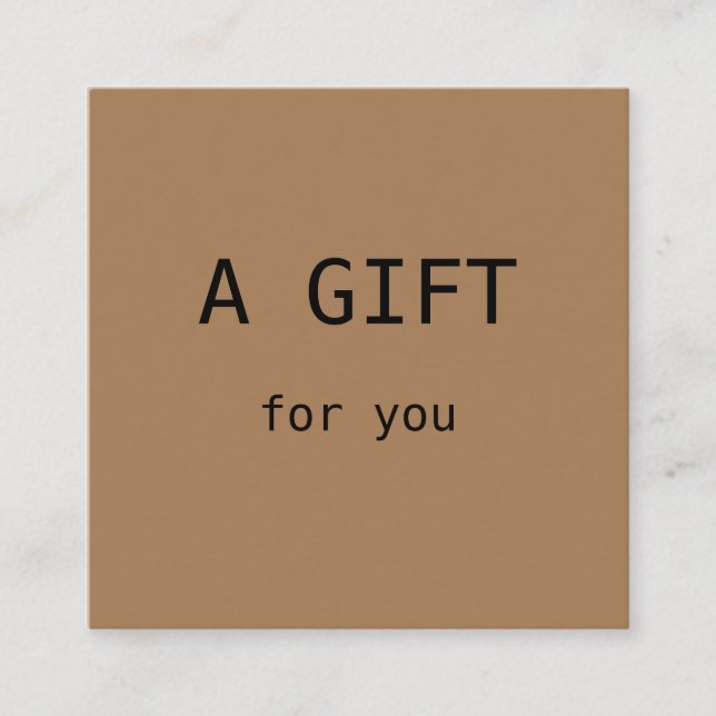 Einfach minimales Hinzufügen Ihrer Namen Text-Adre Quadratische Visitenkarte (Vorderseite)