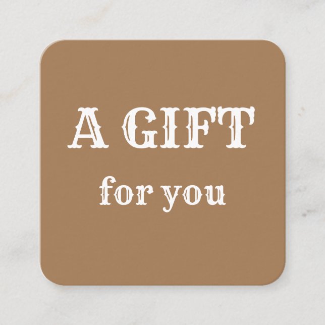 Einfach minimales Hinzufügen Ihrer Namen Text-Adre Quadratische Visitenkarte (Vorderseite)