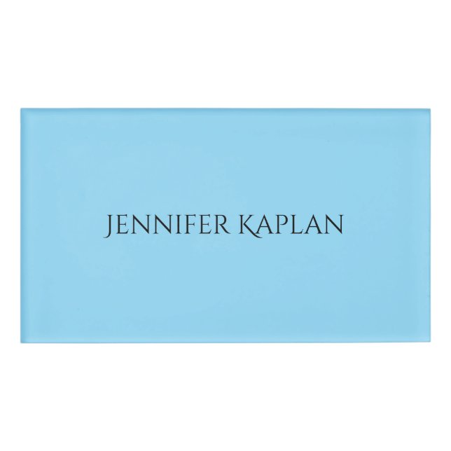 Einfach minimalist professionell modern namenschild (Vorderseite)