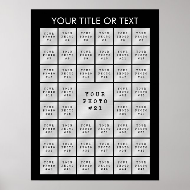 Einfach Minimalistisch 45 Fotomaterial Personalisi Poster (Vorne)