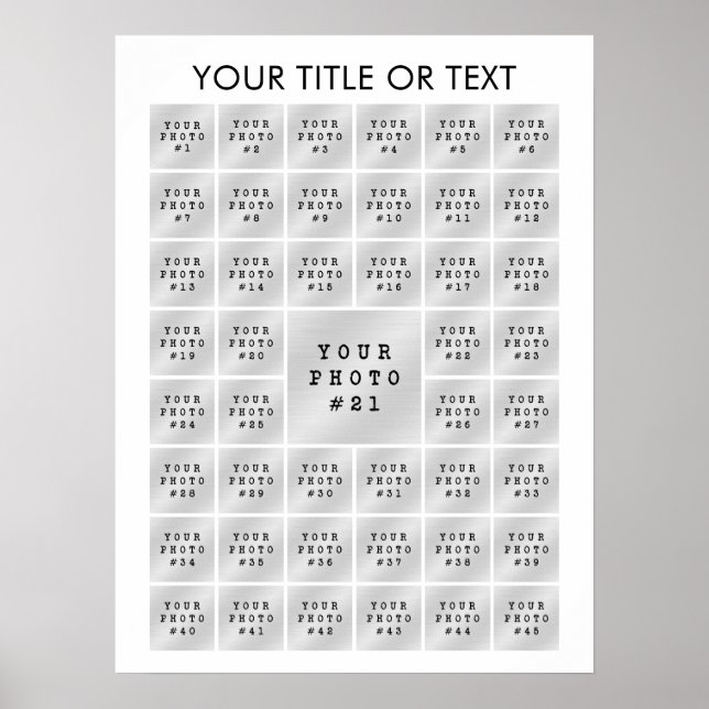 Einfach Minimalistisch 45 Fotomaterial Personalisi Poster (Vorne)