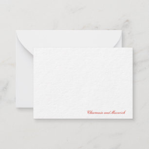 Einfach Minimalistisch Candy Red Mitteilungskarte