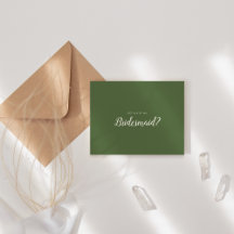 Einfach Minimalistisch|Dark Sage Be My Bridesmaid