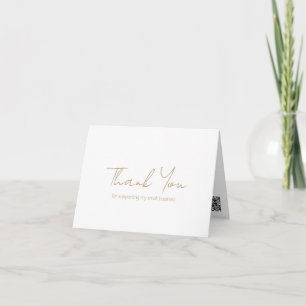 Einfach Minimalistisch Elegant Modern Gold Geschäf Dankeskarte