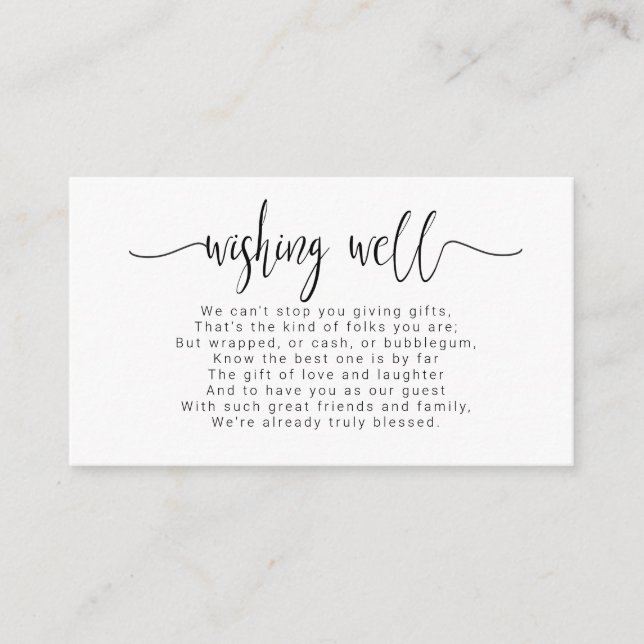 Einfach Minimalistisch, gut Schwarz-ID523 wünschen Begleitkarte (Vorderseite)