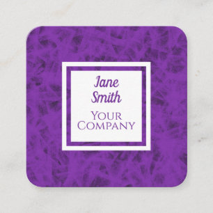 Einfach minimalistisch lila strukturiert quadratische visitenkarte