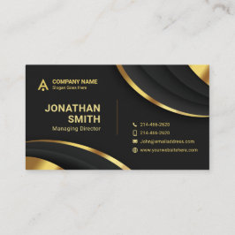 Einfach Minimalistisch, luxuriös, Premium, schwarz Visitenkarte