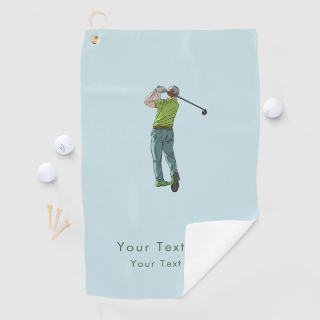 Einfach Minimalistisch | Personalisiertes Geschenk Golfhandtuch (Insitu)