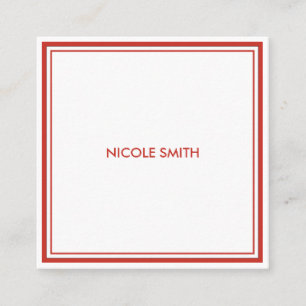 Einfach Minimalistisch Quadratische Visitenkarte