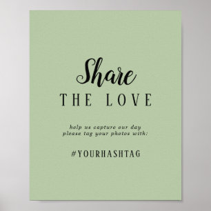 Einfach Minimalistisch Sage Share Liebe Sign Poster