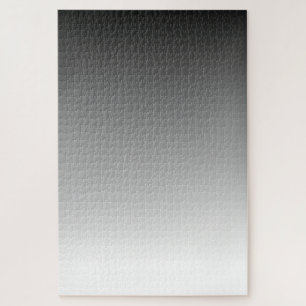 Einfach minimalistisch Schwarz bis Weiß glänzen Puzzle