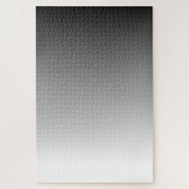 Einfach minimalistisch Schwarz bis Weiß glänzen Puzzle (Vertikal)