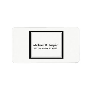 Einfach Minimalistisch Schwarz und Weiß Adressaufkleber