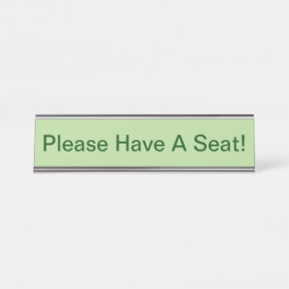 Einfach, Minimalistisch und bescheiden "Bitte setz Schreibtischnamensplakette