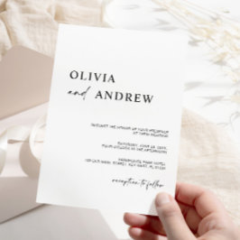 Einfach Minimalistisch und modern | Einladung zur