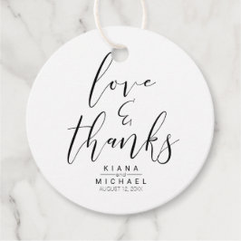 Einfach Minimalistische Hochzeit dank Black ID523 Geschenkanhänger