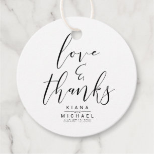 Einfach Minimalistische Hochzeit dank Black ID523 Geschenkanhänger