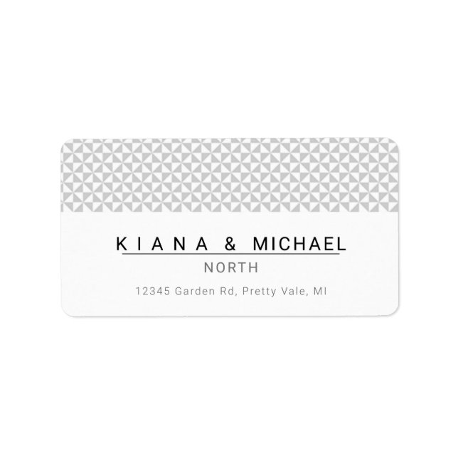 Einfach Minimalistische Wedding Black ID523 Adressaufkleber (Vorne)