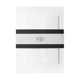 Einfach Minimalistische Wedding Black ID523 Einladungsbanderole