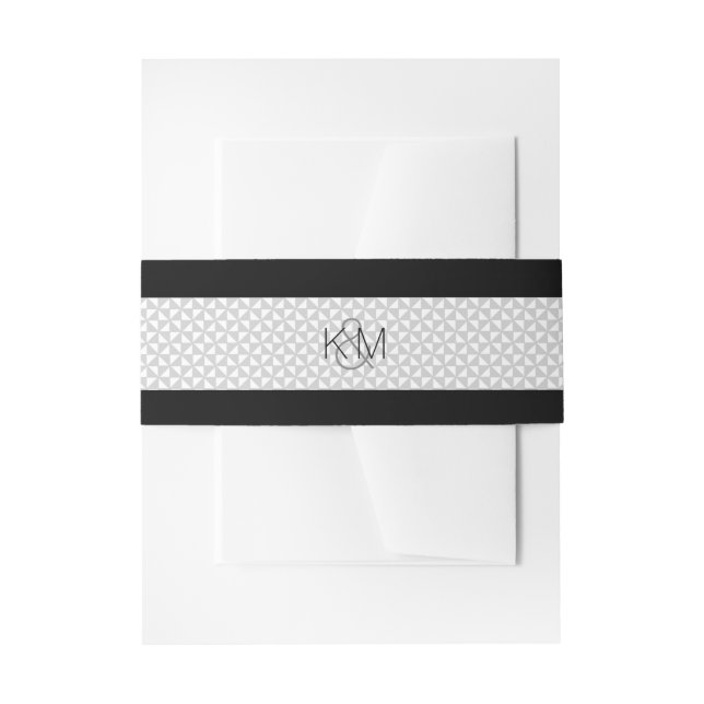 Einfach Minimalistische Wedding Black ID523 Einladungsbanderole (Vorderseite Beispiel)