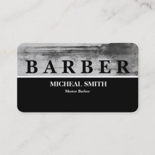 Einfach minimalistischer Barbier Friseursalon Rau Visitenkarte