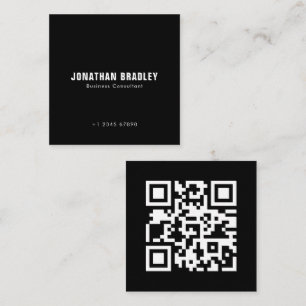Einfach Minimalistischer Beruflicher QR-Code Quadratische Visitenkarte