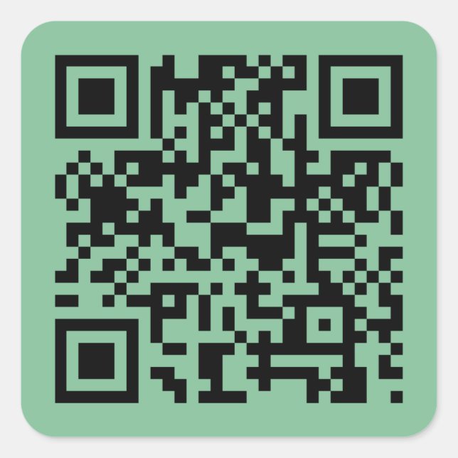 Einfach Minimalistischer, moderner QR-Code Quadratischer Aufkleber (Vorderseite)