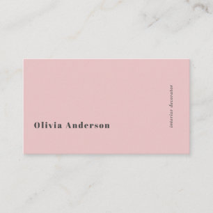 Einfach Minimalistischer QR-Code in hellrosa Moder Visitenkarte