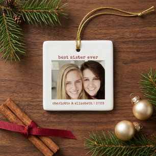 Einfach minimalistisches Beste Schwester überhaupt Keramikornament
