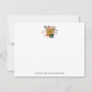 Einfach minimalistisches botanisches Blumenpersona Mitteilungskarte