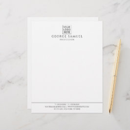 Einfach Minimalistisches Logo und Text Briefbogen