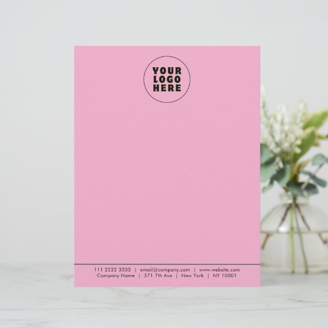 Einfach Minimalistisches Logo und Text Briefbogen (Stehend Vorderseite)