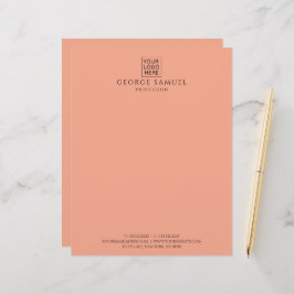 Einfach Minimalistisches Logo und Text Briefbogen