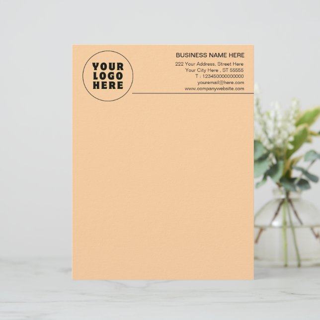 Einfach Minimalistisches Logo und Text Briefbogen (Stehend Vorderseite)