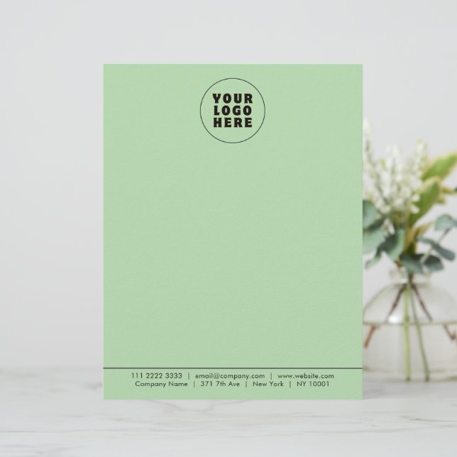 Einfach Minimalistisches Logo und Text Briefbogen (Stehend Vorderseite)