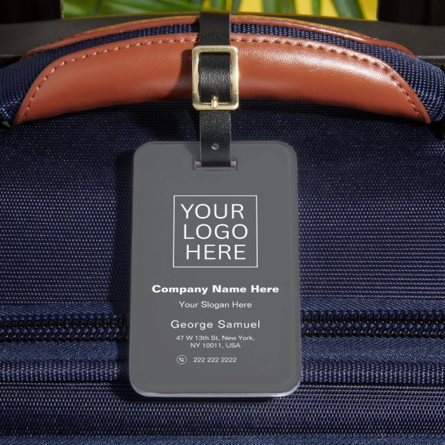 Einfach Minimalistisches Logo und Text Gepäckanhänger (Vorderseite Insitu 2)