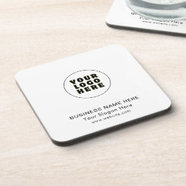 Einfach Minimalistisches Logo und Text Getränkeuntersetzer