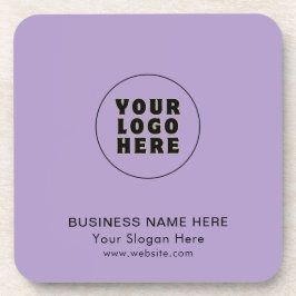 Einfach Minimalistisches Logo und Text Getränkeuntersetzer