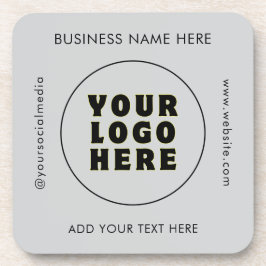 Einfach Minimalistisches Logo und Text Getränkeuntersetzer