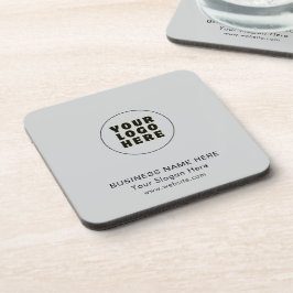 Einfach Minimalistisches Logo und Text Getränkeuntersetzer