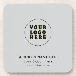 Einfach Minimalistisches Logo und Text Getränkeuntersetzer