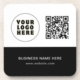 Einfach Minimalistisches Logo und Text Getränkeuntersetzer