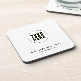 Einfach Minimalistisches Logo und Text Getränkeuntersetzer