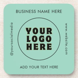 Einfach Minimalistisches Logo und Text Getränkeuntersetzer